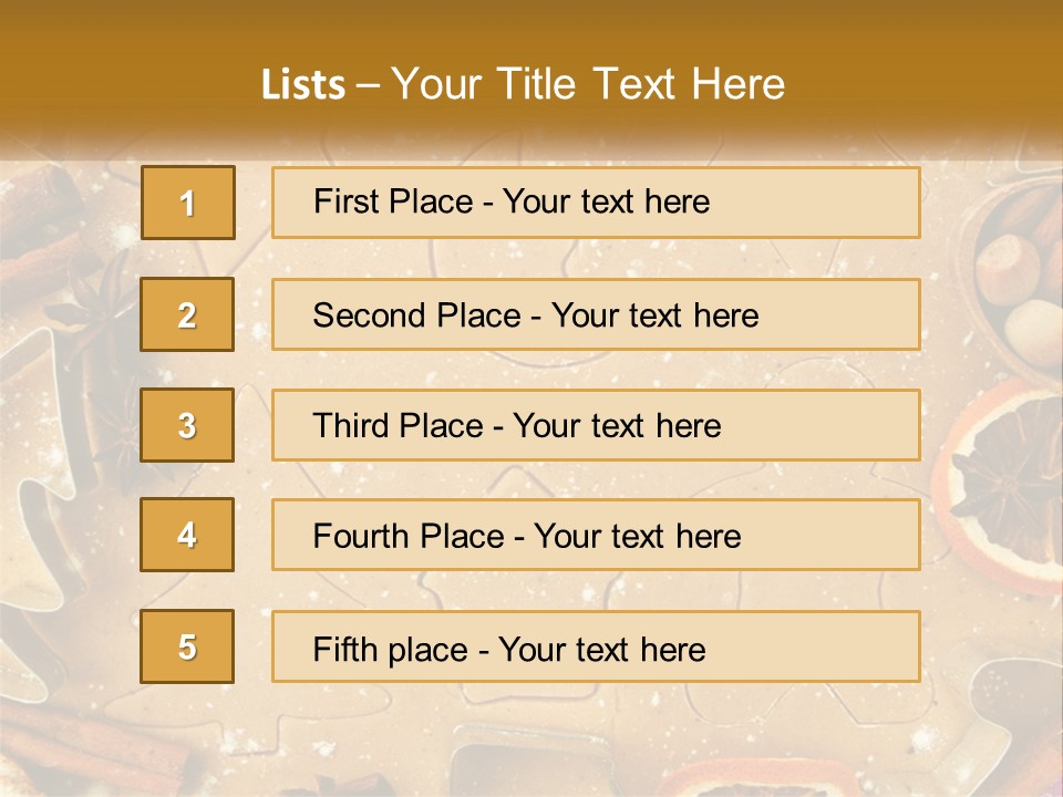 Xmas Nutrition Orange PowerPoint Template