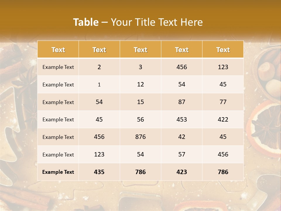 Xmas Nutrition Orange PowerPoint Template