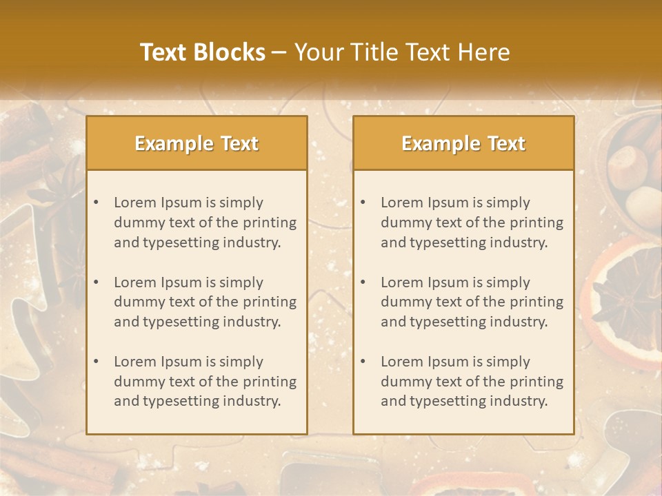 Xmas Nutrition Orange PowerPoint Template