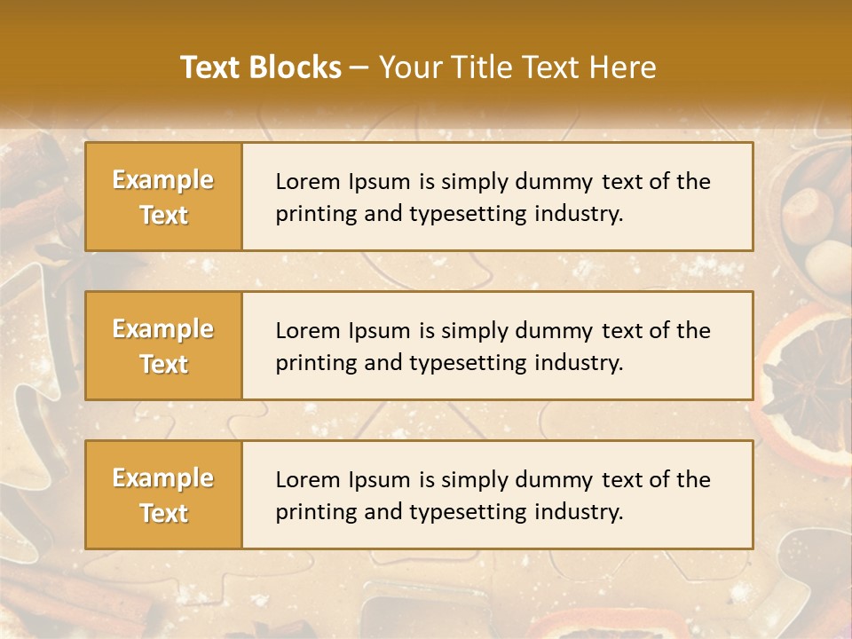 Xmas Nutrition Orange PowerPoint Template