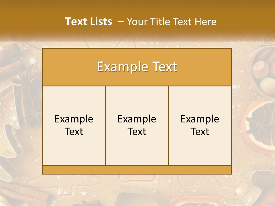 Xmas Nutrition Orange PowerPoint Template