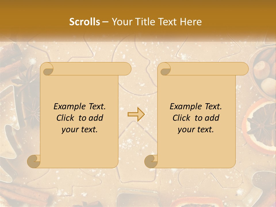Xmas Nutrition Orange PowerPoint Template