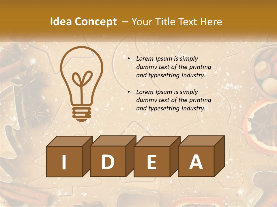 Xmas Nutrition Orange PowerPoint Template