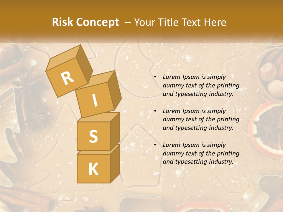 Xmas Nutrition Orange PowerPoint Template