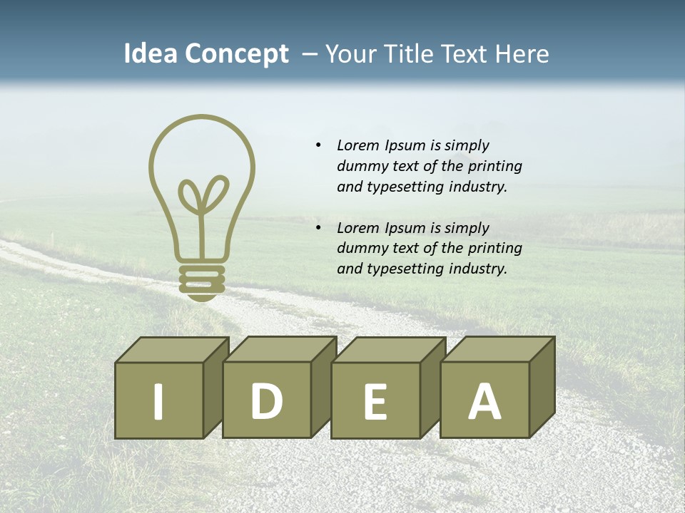 Mountain Field Fall PowerPoint Template