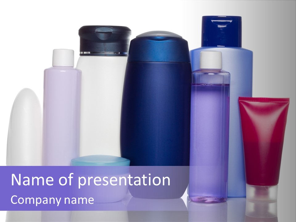 Lotion Pump Skin PowerPoint Template