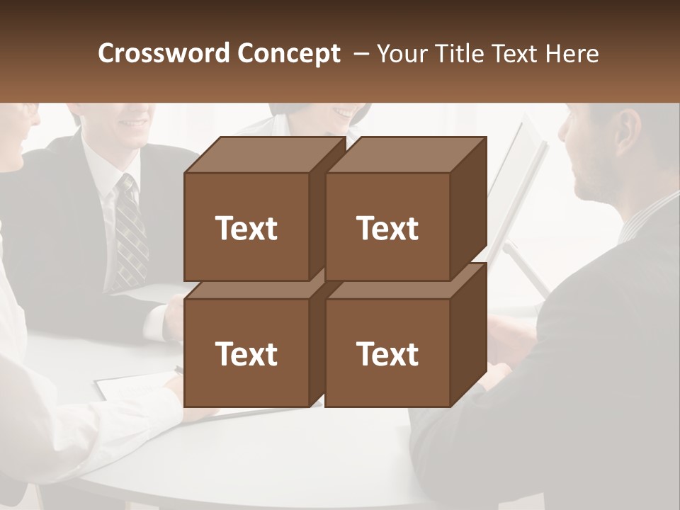 Woman Office Computer PowerPoint Template