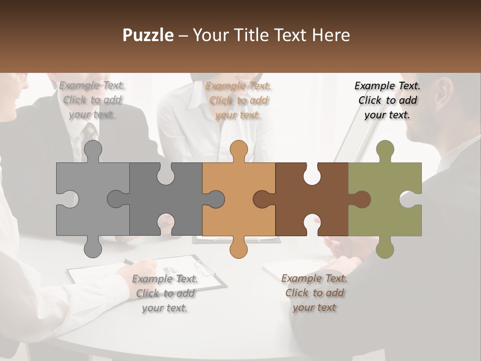 Woman Office Computer PowerPoint Template