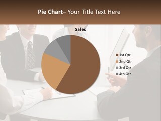 Woman Office Computer PowerPoint Template