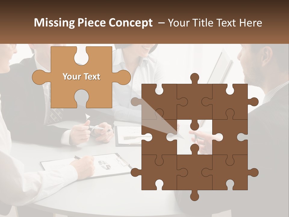 Woman Office Computer PowerPoint Template