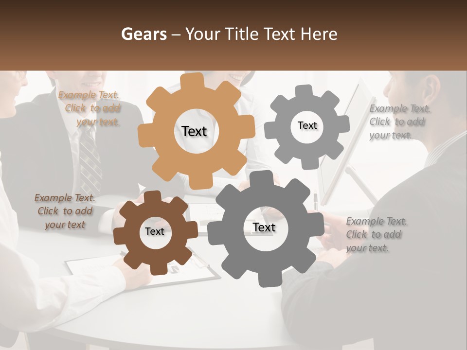 Woman Office Computer PowerPoint Template