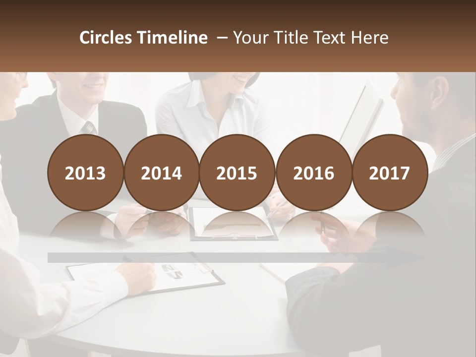 Woman Office Computer PowerPoint Template