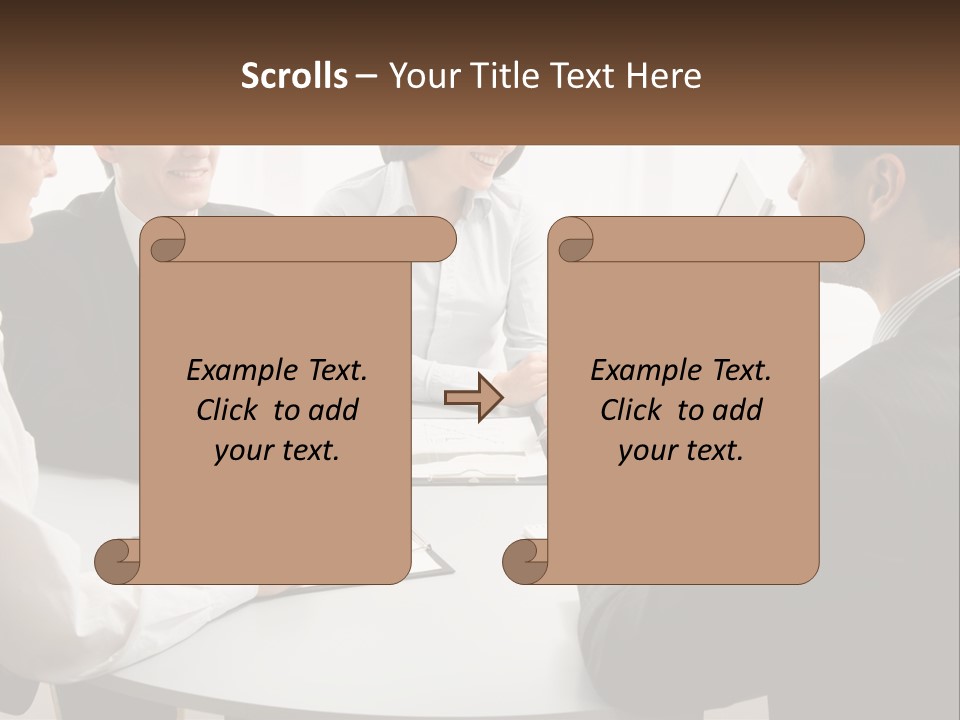Woman Office Computer PowerPoint Template