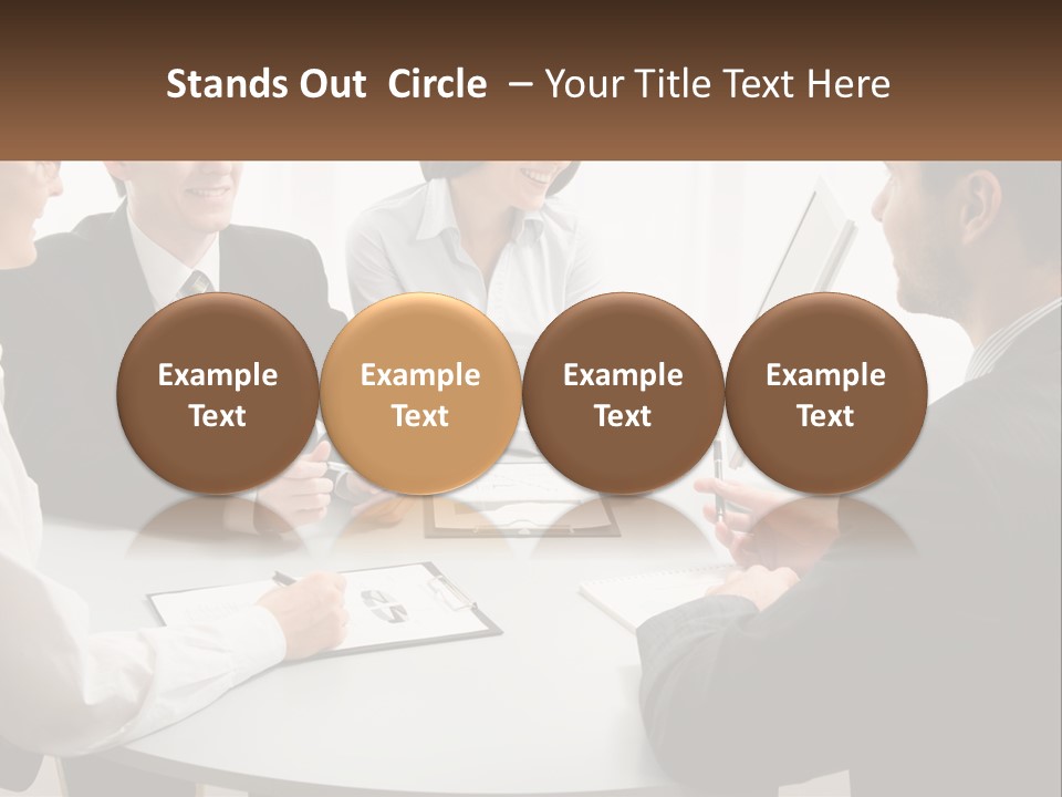 Woman Office Computer PowerPoint Template