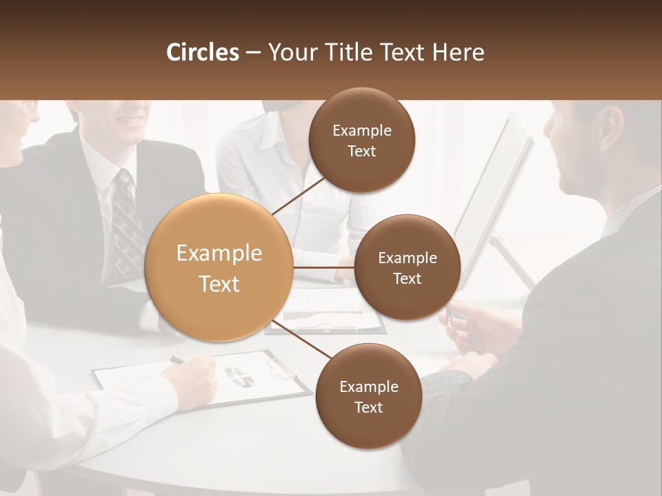 Woman Office Computer PowerPoint Template