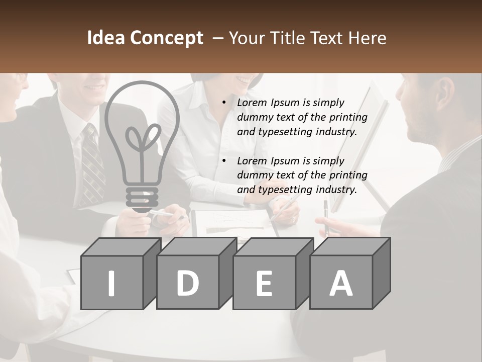 Woman Office Computer PowerPoint Template