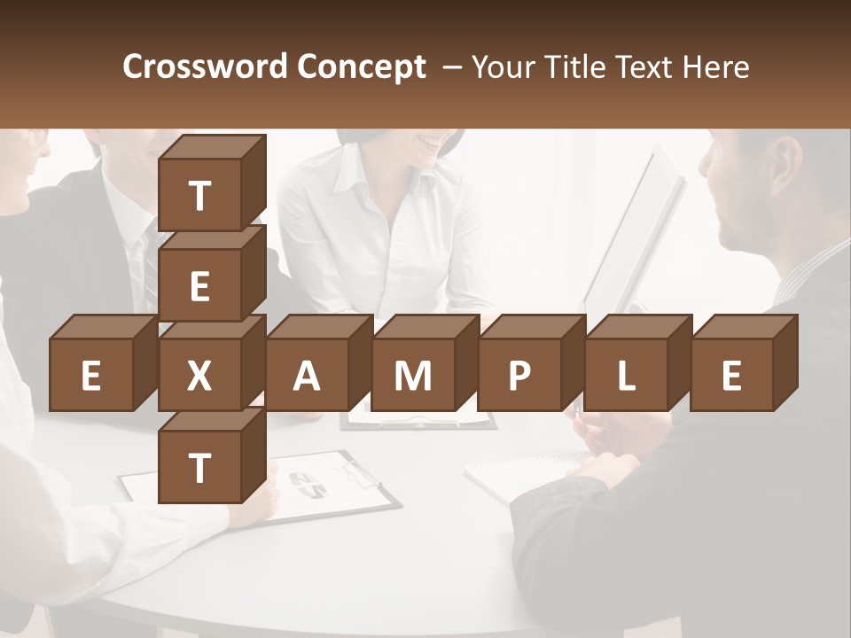 Woman Office Computer PowerPoint Template