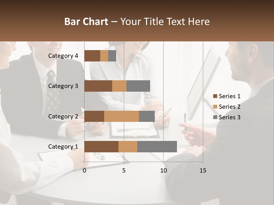 Woman Office Computer PowerPoint Template