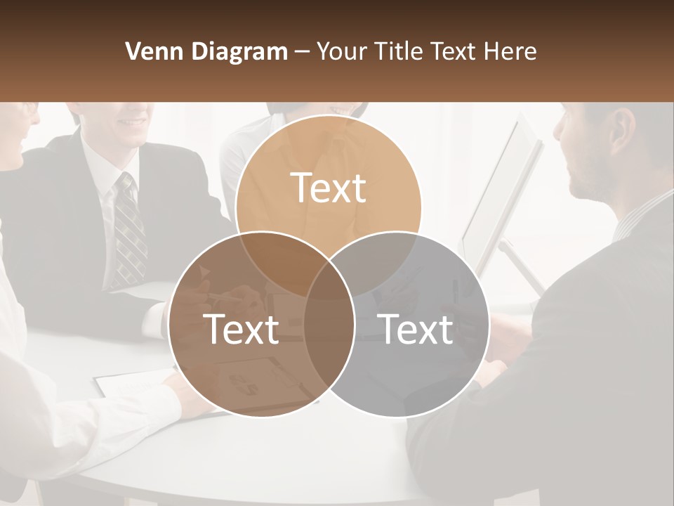 Woman Office Computer PowerPoint Template