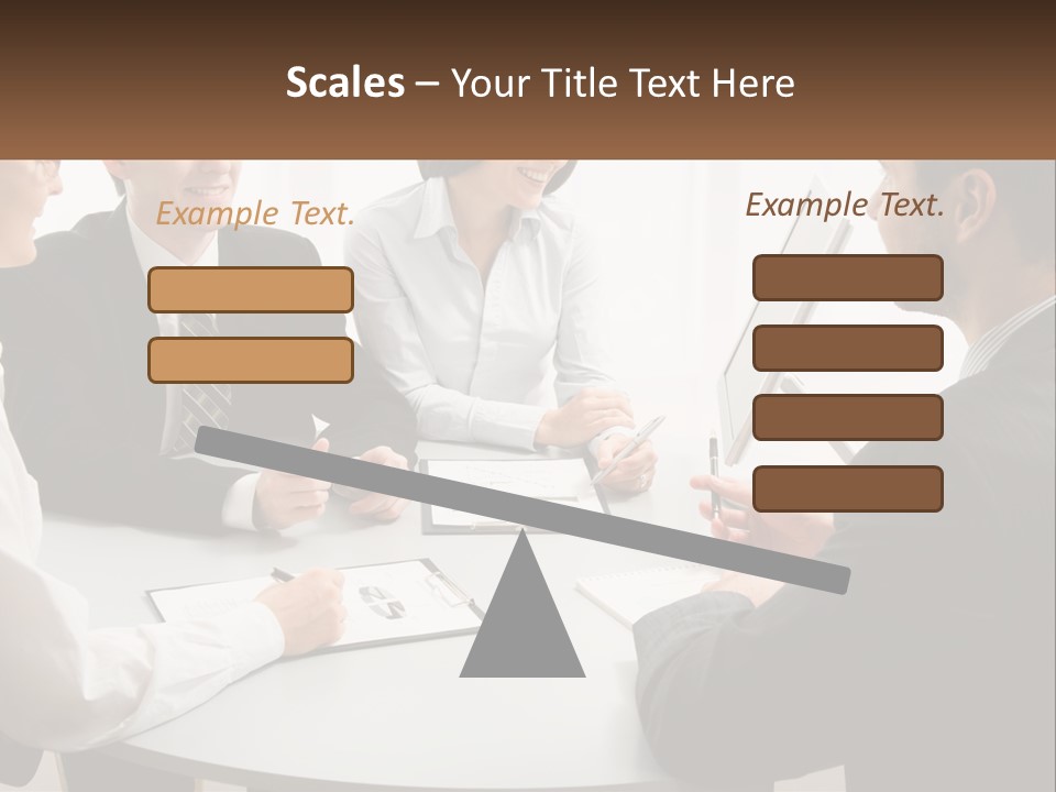 Woman Office Computer PowerPoint Template