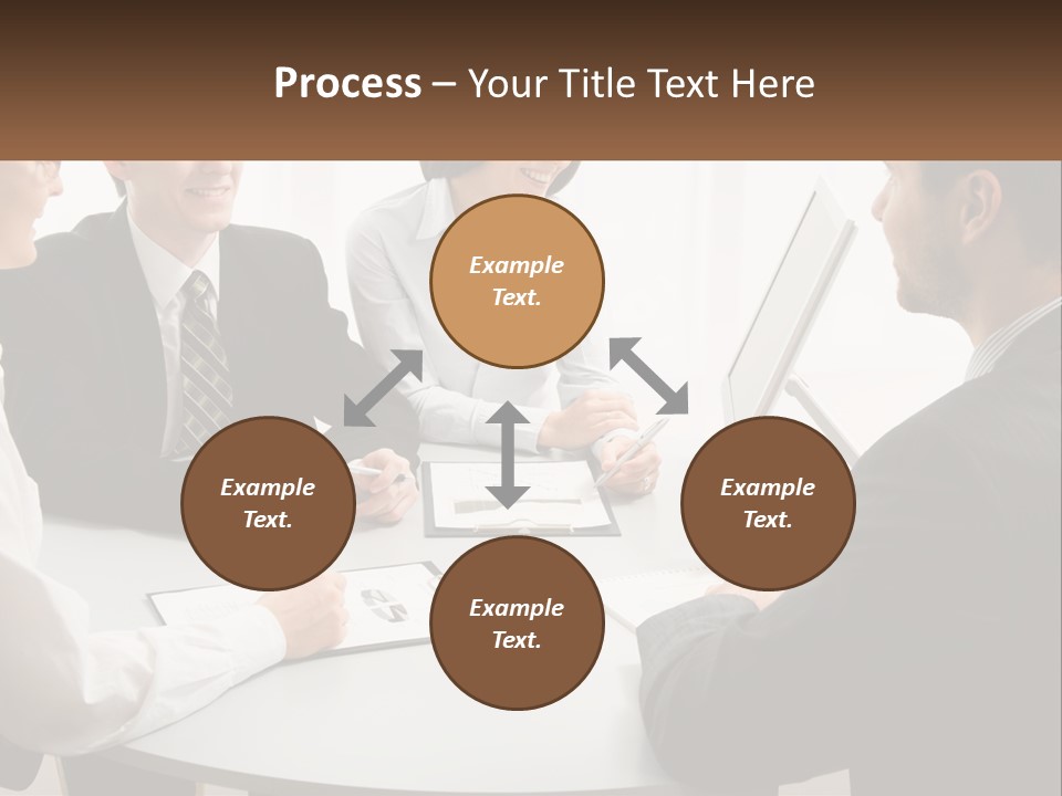 Woman Office Computer PowerPoint Template