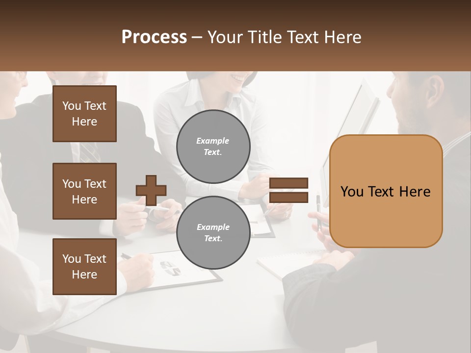 Woman Office Computer PowerPoint Template