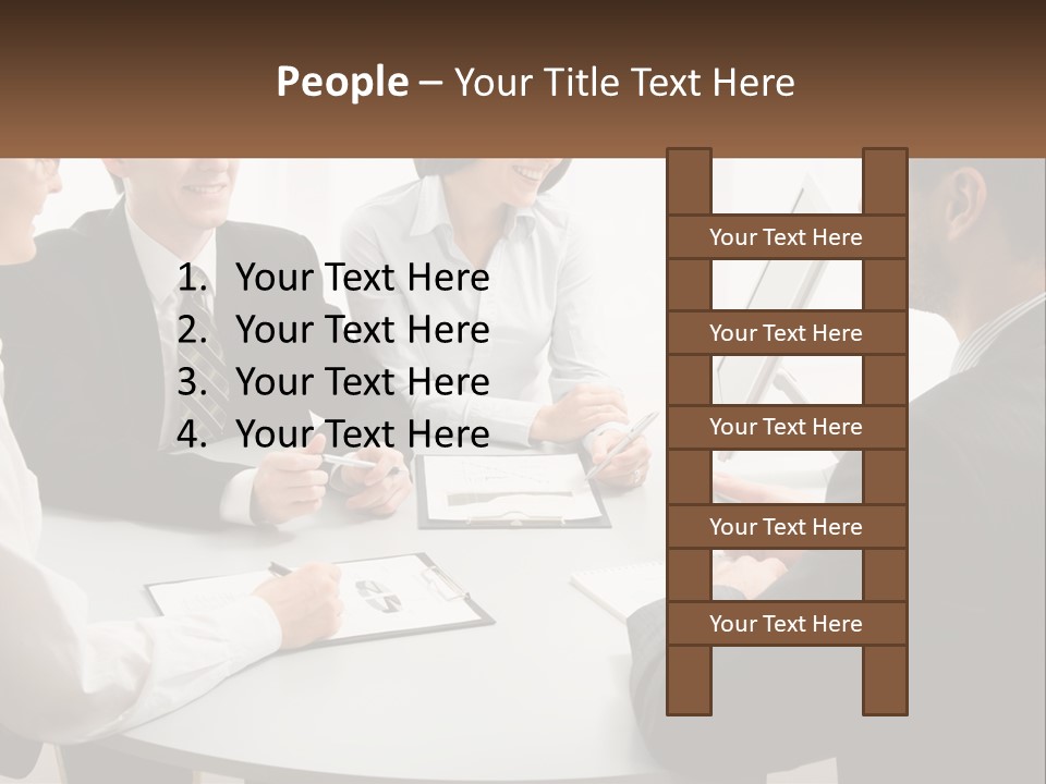 Woman Office Computer PowerPoint Template