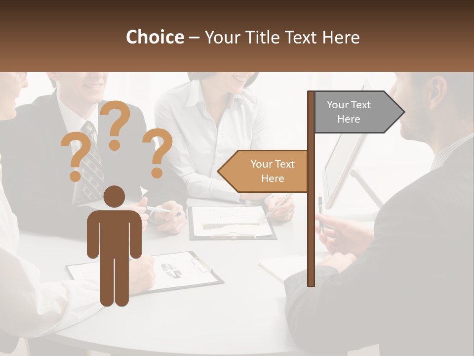 Woman Office Computer PowerPoint Template