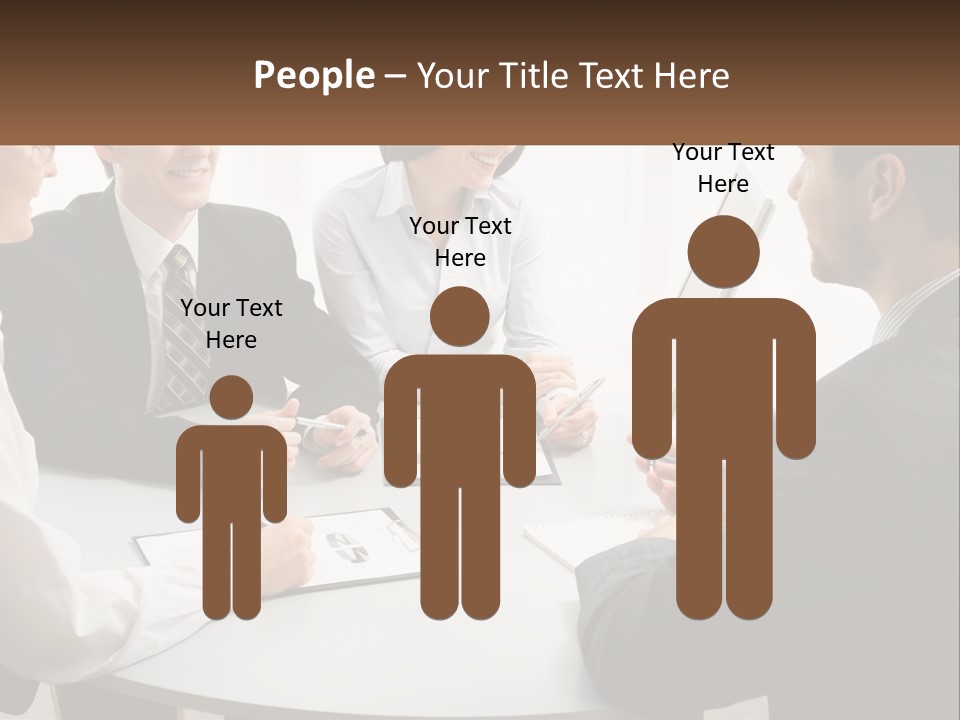 Woman Office Computer PowerPoint Template