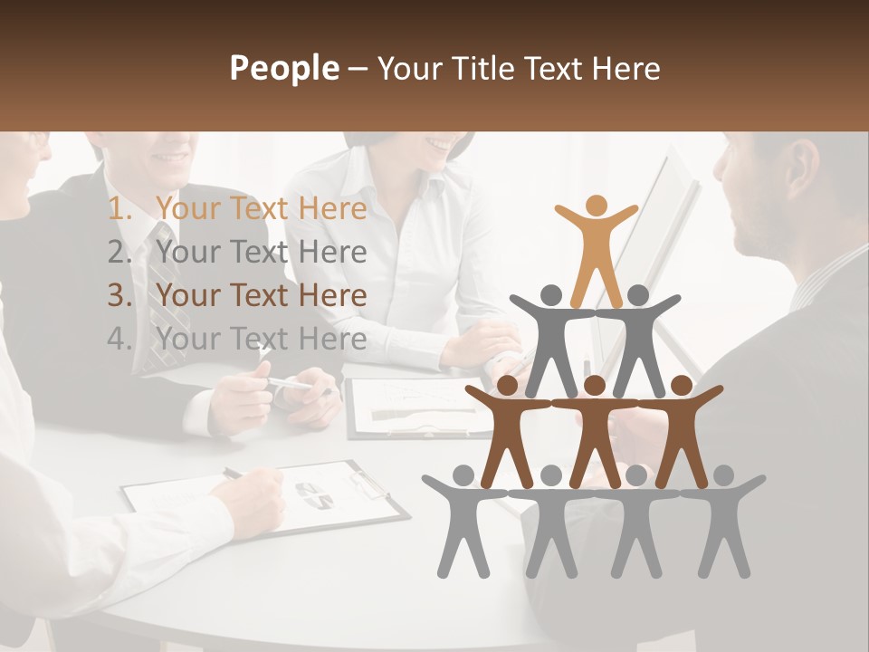 Woman Office Computer PowerPoint Template