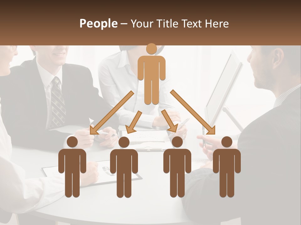 Woman Office Computer PowerPoint Template