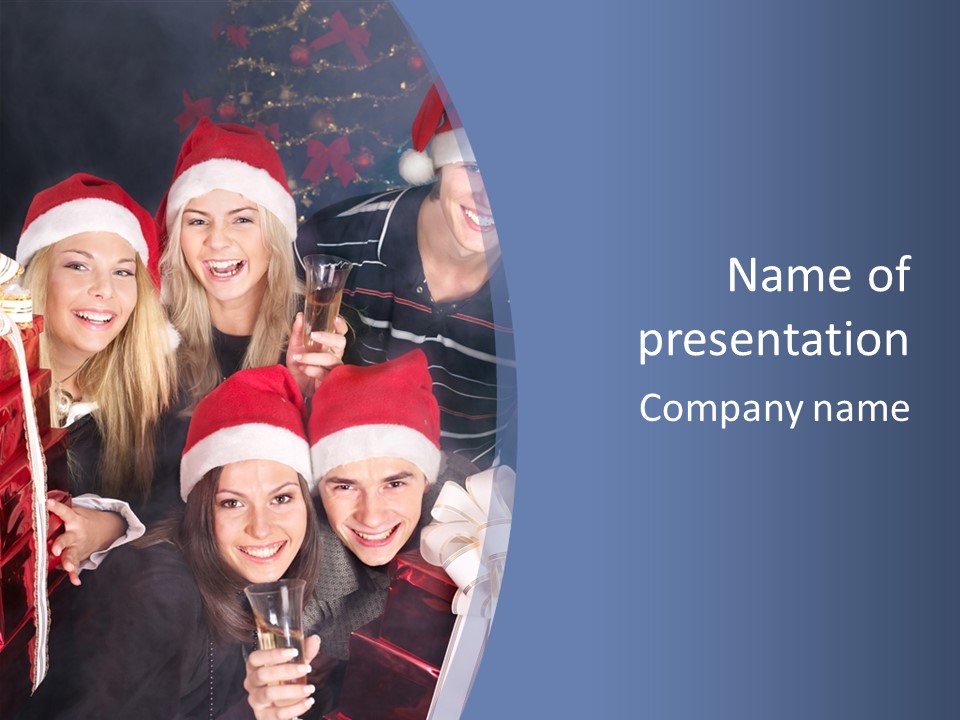 Group Fizz Glass PowerPoint Template