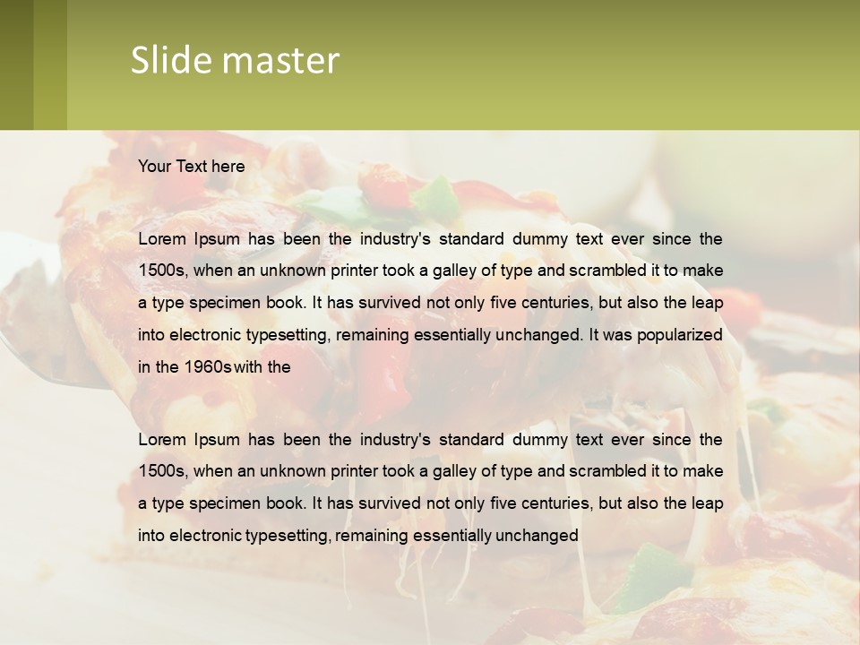 Lunch Tasty Junk PowerPoint Template