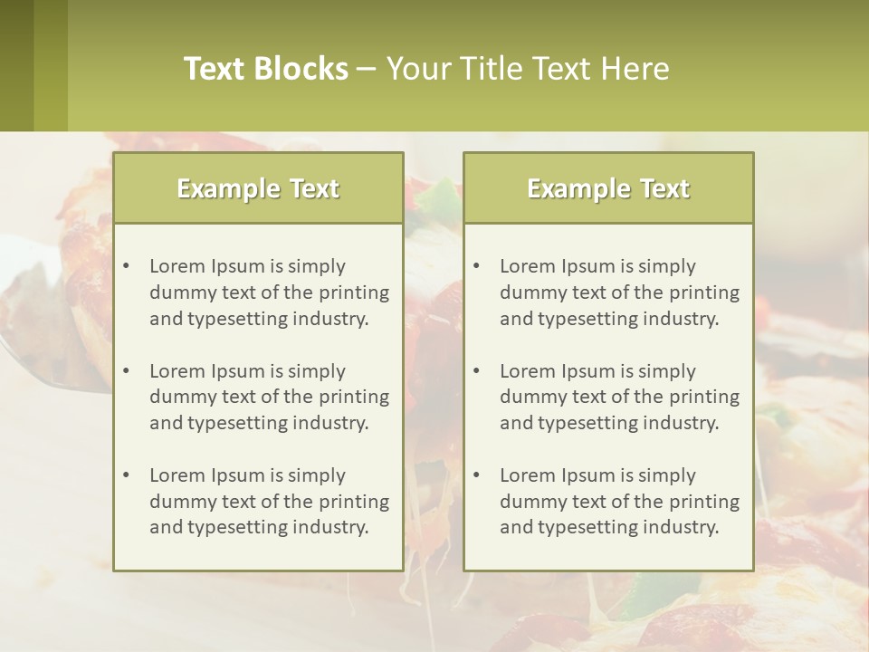 Lunch Tasty Junk PowerPoint Template