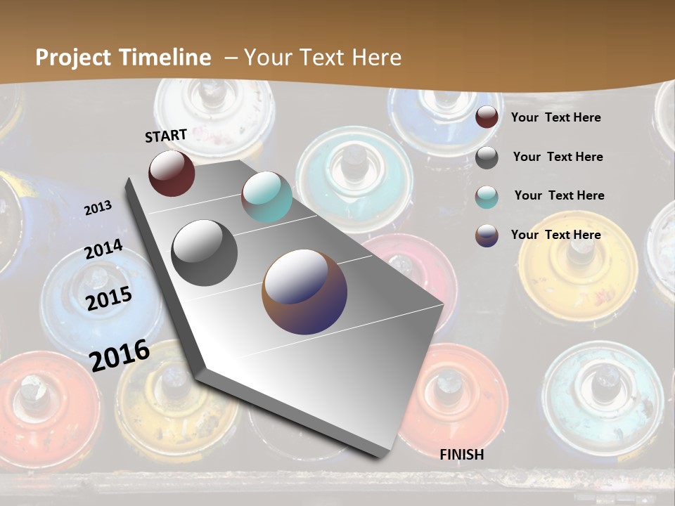 Artist House Rainbow PowerPoint Template