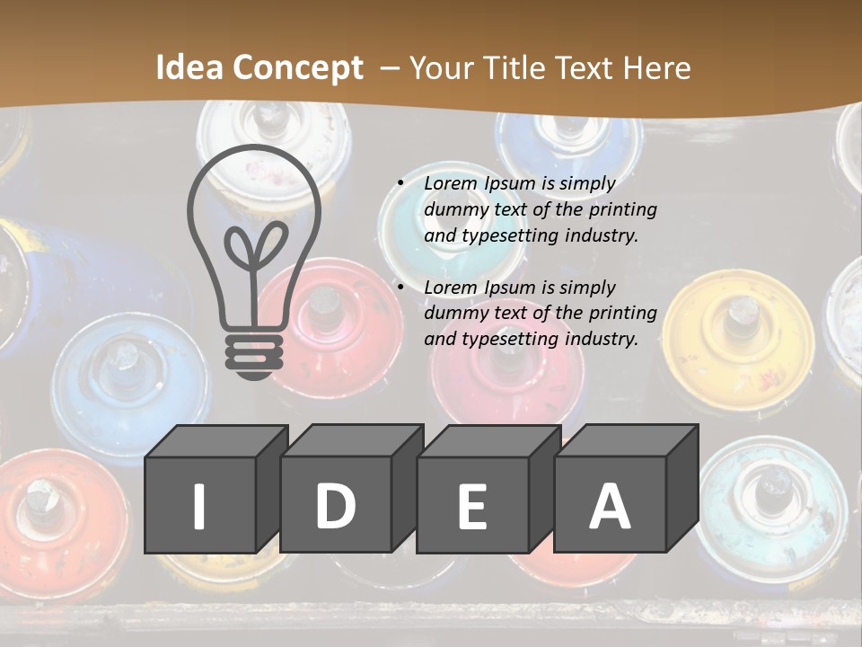 Artist House Rainbow PowerPoint Template