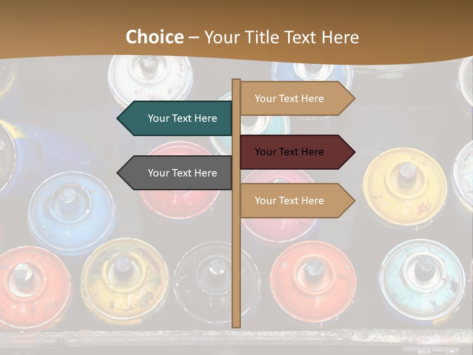 Artist House Rainbow PowerPoint Template