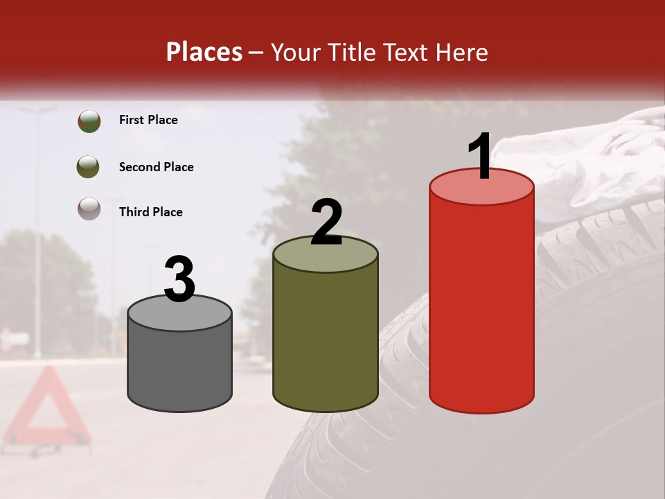 Land Travel Red PowerPoint Template