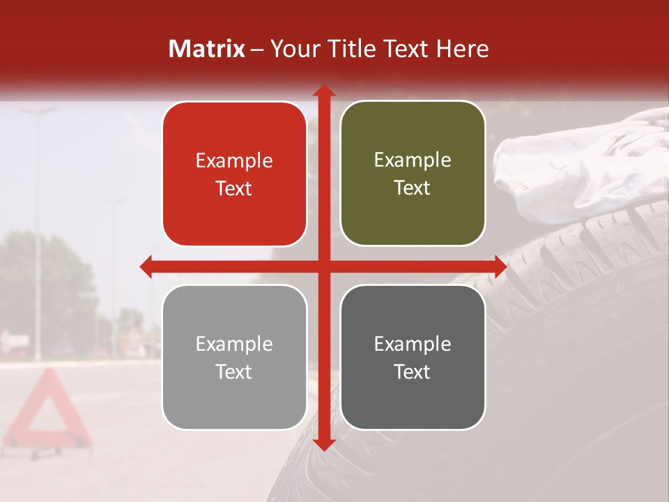 Land Travel Red PowerPoint Template