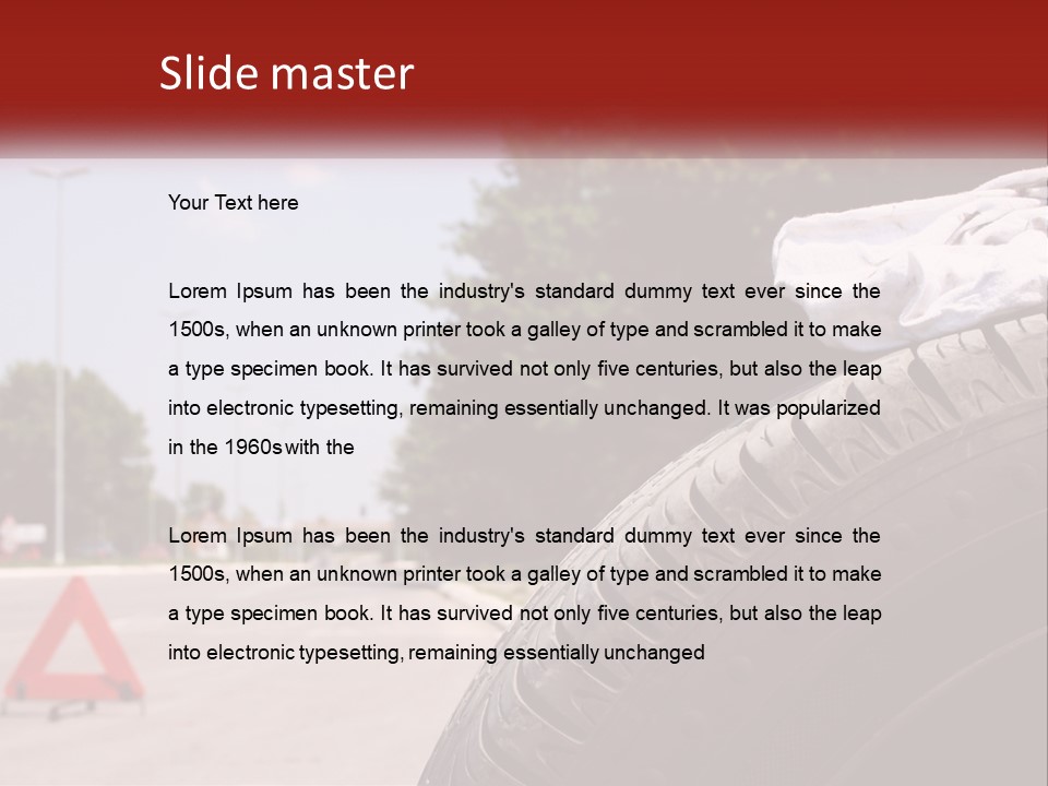 Land Travel Red PowerPoint Template