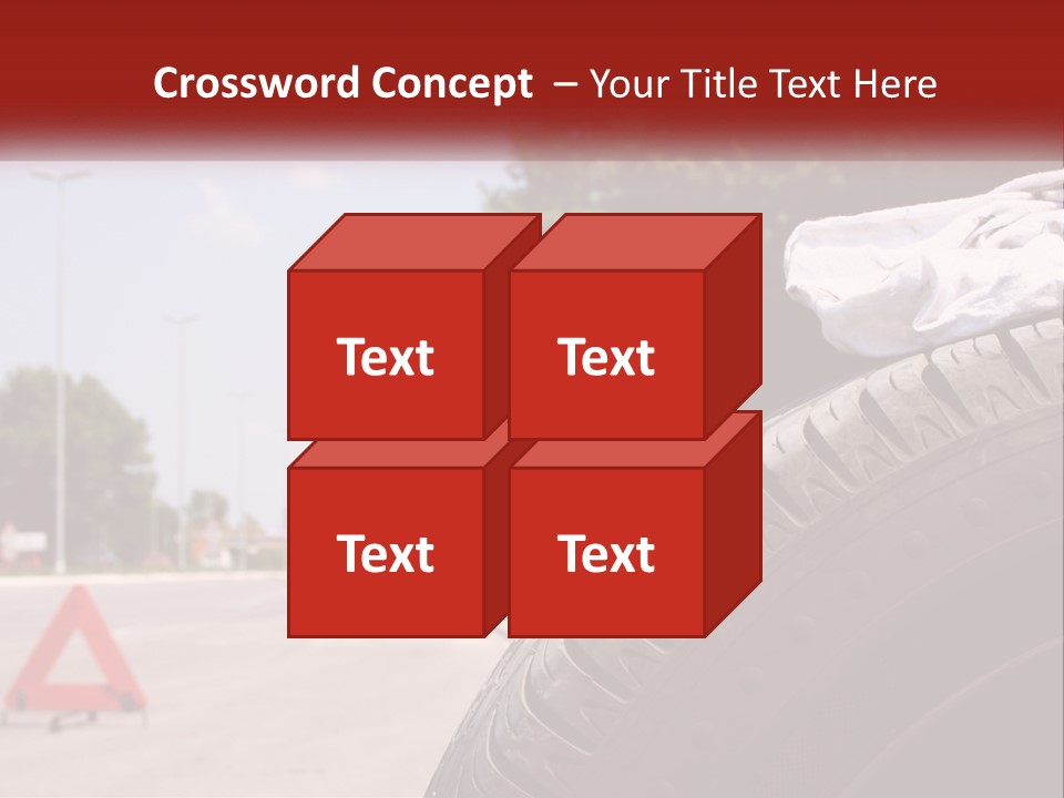 Land Travel Red PowerPoint Template