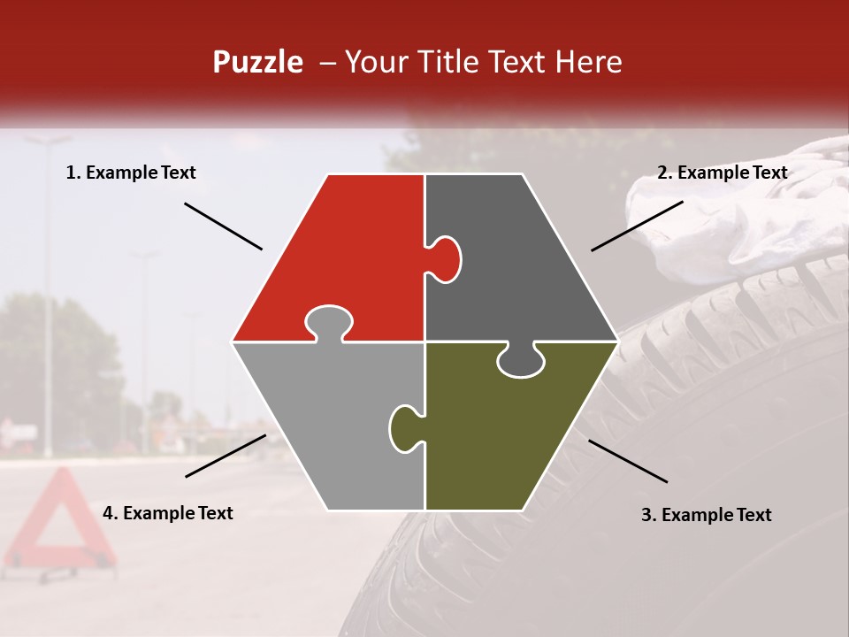 Land Travel Red PowerPoint Template