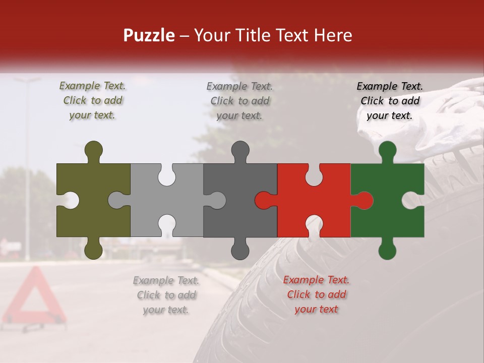 Land Travel Red PowerPoint Template