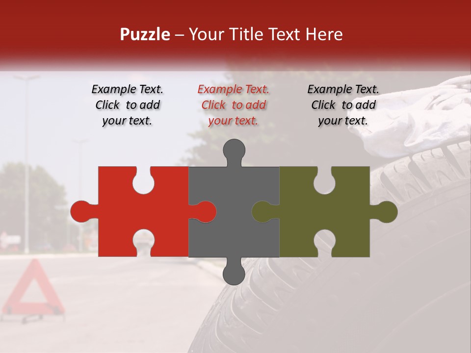 Land Travel Red PowerPoint Template