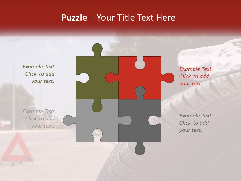 Land Travel Red PowerPoint Template