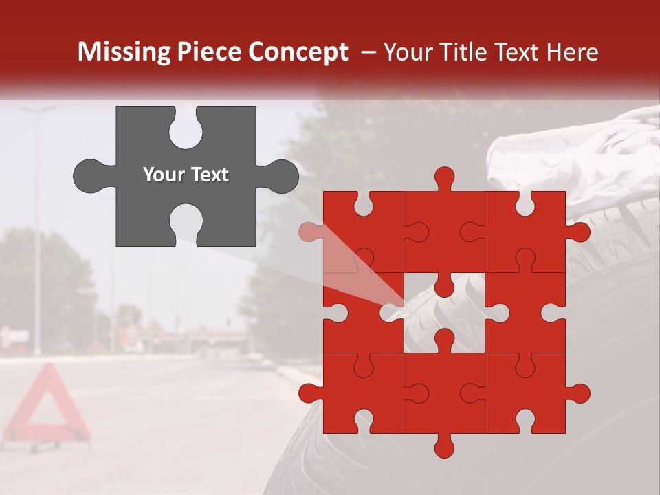 Land Travel Red PowerPoint Template