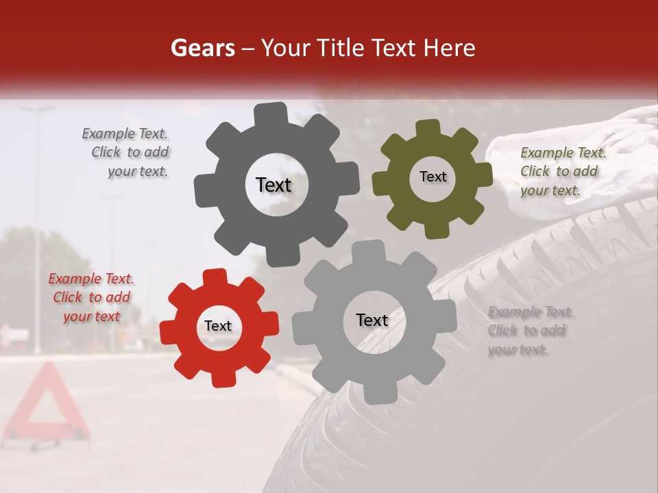 Land Travel Red PowerPoint Template