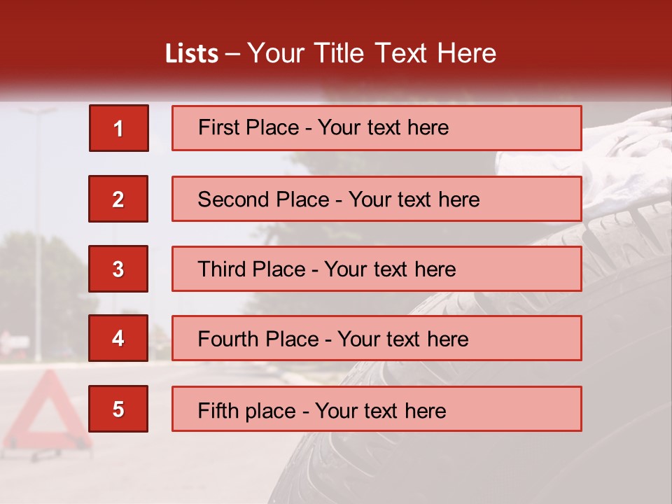Land Travel Red PowerPoint Template