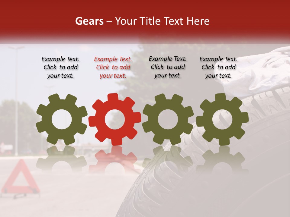 Land Travel Red PowerPoint Template