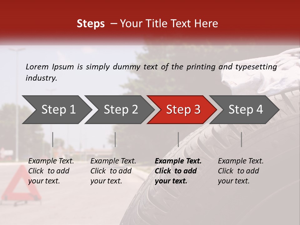 Land Travel Red PowerPoint Template